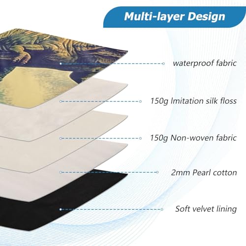 Funda para portátil de 13-14 pulgadas impermeable con diseño de dinosaurio miniatura 4