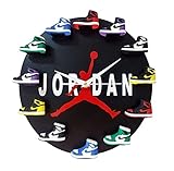TRYFanSty Neu Sportfan-Wanduhr Mit 3D-Basketballschuhen, Moderne, Stilvolle Sneaker-Uhr, Heimdekoration, Kunst, Heimbüro, Dekoration for Jungen Und Freunde (Color : A)