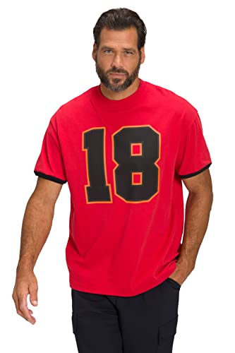 JP 1880 Herren Football, Oversized T-Shirt, rot, XXL