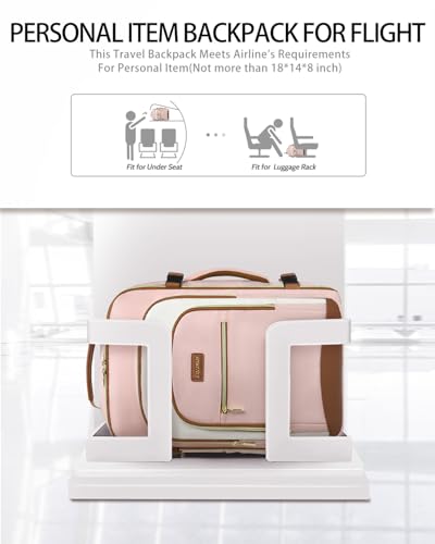 Image of 40L Travel Backpack for Women, Carry On Bag Flight Approved, Waterproof Backpack with 3 Packing Cubes, Weekender Personal Item Bag for Airplane Travel Essentials, TSA Approved