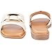 YTSKJ Womens Sandals Slip On Flat for Summer Comfortable Ladies Dressy Fashion Square Open Toe Slides Faux Leather Casual Shoes with Metal Decor Gold Beige Size 9