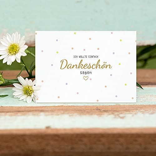 12 biglietti di ringraziamento colorati con 4