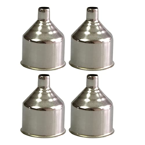 Scicalife 4pcs Stainless Steel Decanter Funnel for Transferring of Liquid Dry Ingredients and Metal Cooking Funnel Spices Liquids Silver