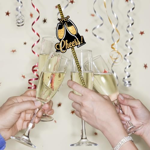 48 pitillos Happy New Year 2026 decorativos miniatura 2