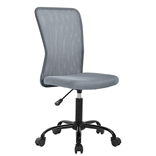 Meet perfect Silla de oficina, respaldo medio, sin brazos, ergonómica, ajustable, giratoria, soporte trasero, silla de escritorio ejecutiva, silla de malla para computadora, silla de trabajo moderna