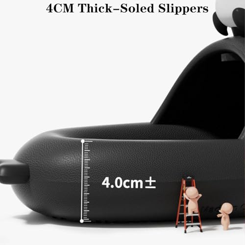 LELEBEAR Panda Shark Slides, Cloud Sharky Chanclas Unisex Beach Shark Slippers, 2025 Summer Anti-slip House Slippers4