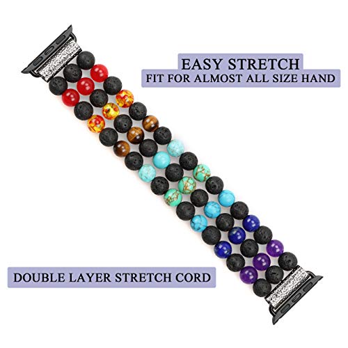 Pulsera 7 Chakra compatible con iWatch SE y Series miniatura 4