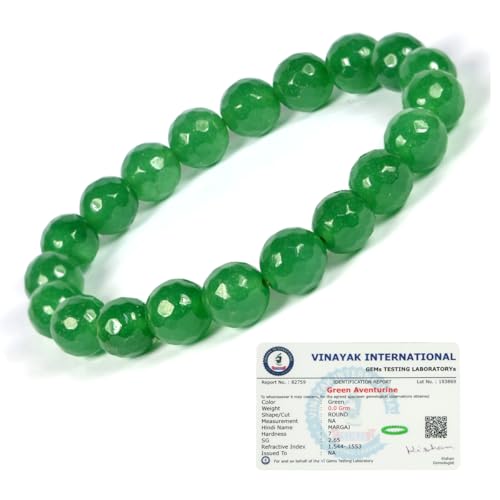 Image of Reiki Crystal Products Certified Natural Crystal Stone Diamond Cut /Faceted 10 mm Beads Bracelet for Men & Women | Reiki Charged Gemstone Jewellery | Multiple Stone Variants Available