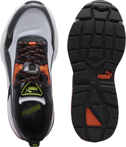 PUMA - Juniors Vis2K Full Throttle Shoes, Color White/Galactic Gray/Lime Smash, Size: 6 M US Big Kid4