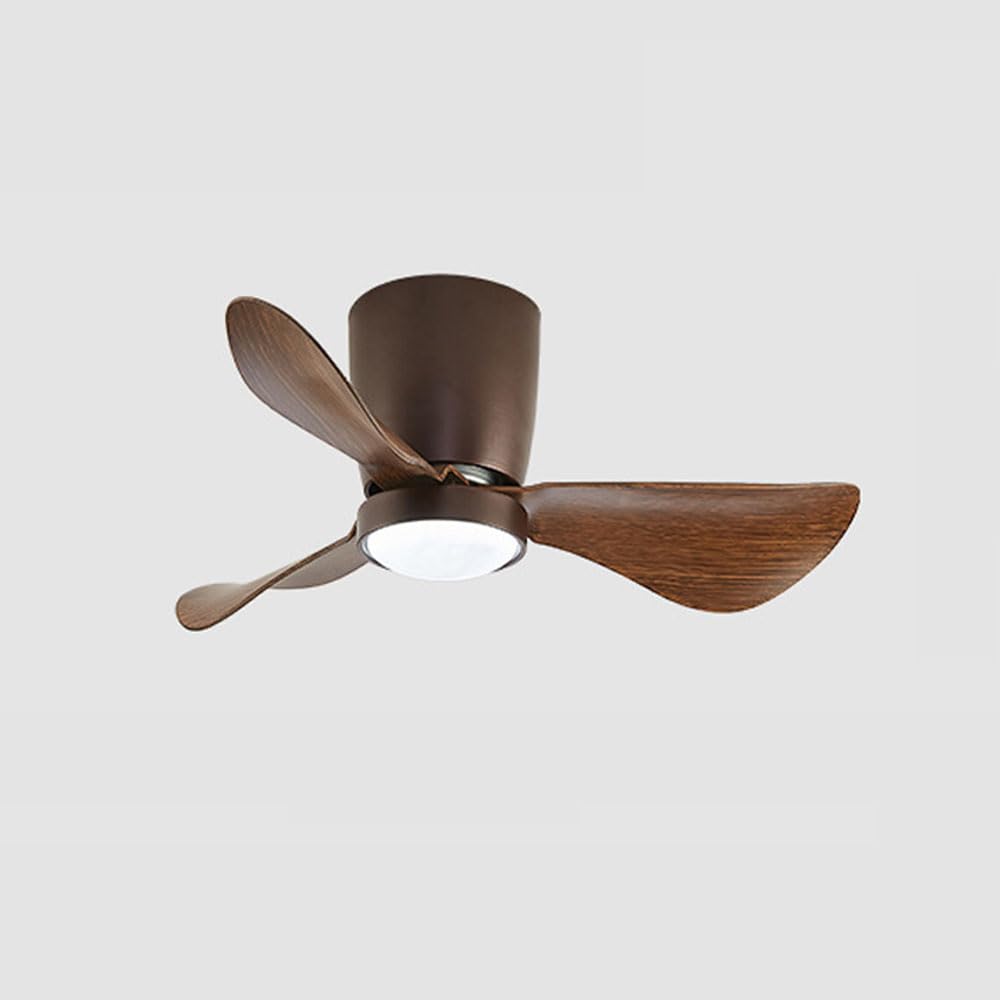 Moddeny Simple 24 Inch Ceiling Fan With Lights Flush Mount Modern Ceiling Fan Light Ceiling Fans With Lights And Remote Low Profile Dimmable Ceiling Fans With Lights For Bedroom