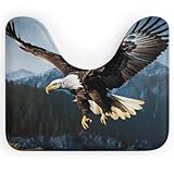 BVKWNTSA Rutschfeste U-förmige Bodenmatte, Motiv: Adler bei der Jagd, weich und bequem, für Badezimmer, WC, Bodenmatte