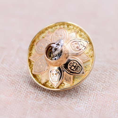 Heavy 925 Sterling Silver Mexican Sugar Skull Pendant Rose Gold Hat Gothic Biker Jewelry for Men Women3