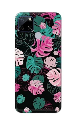 Image of Printed Hard Back Cover for Realme C12 Back Cover (Seamless Leaves) -190724(EA)