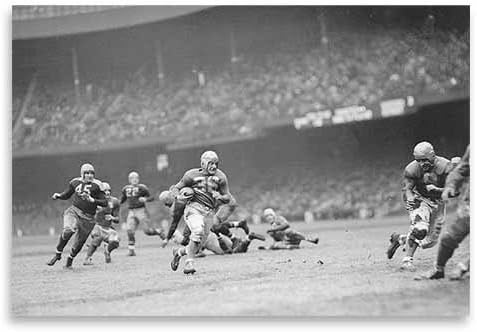 Running For Daylight: Briggs Stadium Greeting Card, 1939