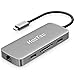HooToo - Hub USB C 8 en 1 Gris Gris sideral