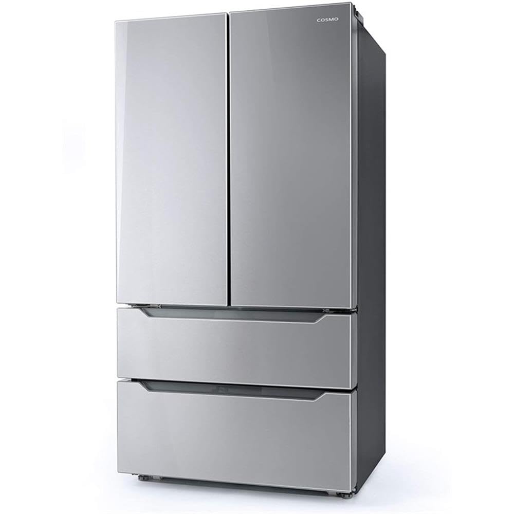 Pemberly Row 22.5 Cu. Ft. 4-Door French Door Refrigerator, Stainless Steel Finish, Fingerprint Resistant, Built-In Ice Maker, LED Lighting, Adjustable Shelves, Energy Star, 35.8" W X 29" D X 69.88" H on Fridge.com - View 6