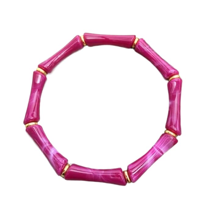 Bracelet en bambou à offrir, cadeau idéal pour femme en perles fines