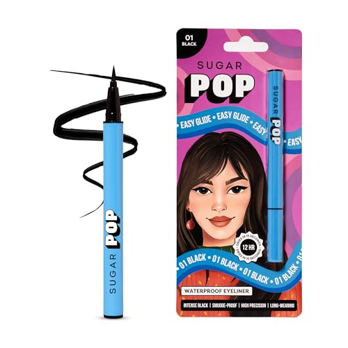 SUGAR POP Waterproof Eyeliner | Intense Black I Smudge-proof | Hi...