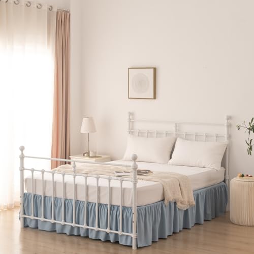 Image of Bed Skirt Twin Size 14 Inch Drop Ruffled Bed Skirt with Split Corners