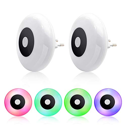 BeiLan 2 piezas Lámpara de Luna,8 Colores RGB Luz Nocturna LED Lampara para Niños Bebé Regalo de Fiesta Decoración