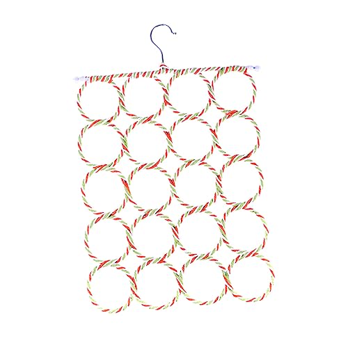 Zerodeko Novelty Foldable Tie and Scarf Hanger Rack Space-Saving Paper Rattan Organizer Hook for Scarves Towels and Ties Random Color Design for Closet Door Use