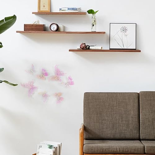 HJIAMA Aufkleber Schmetterling, 72 Stück Wand Aufkleber Dekoration, 3D Schmetterlinge Stereoskopisch Wandtattoo, 3 Größen, Schmetterlinge, Verwendet für Dekorieren Wänden, Partys, Hochzeiten