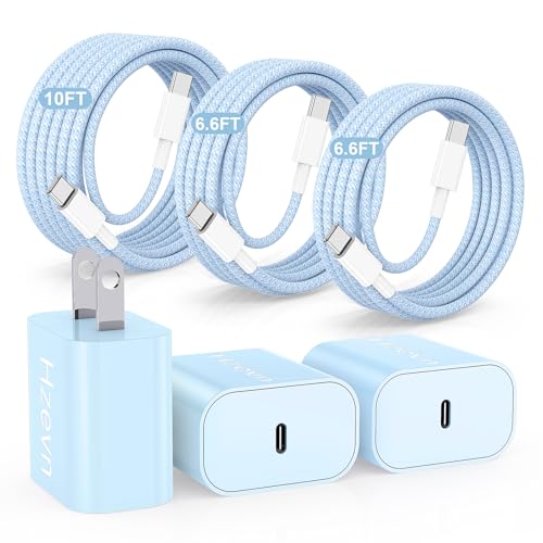 Fast Charging for iPhone 15 16 Pro Max Charger Colorful, 3Pack 20...