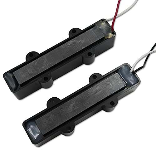 Jazz Bass Pickups Open Style Neck & Bridge Pickups Set Variable Gauss Ceramic Traditional Compatible For 4 String Jb Electric Guitar Part #TOP1