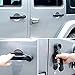 AL4X4 Door Handles Kit Compatible with 2007-2018 Jeep Wrangler JK JKU 4 Door No Pressing Button Release Exterior Handles (Black, 5PCS)