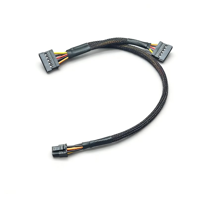 SATA Hard Drive Cable for Dell Mini 6-pin Power Connector Compatible with CT1250 ETC1250 QBT1250 QCT1250 QCS1250,15 pin SATA to 6-pin Hard Drive Power Adapter (for HDD/SSD) 13.78+5.91in