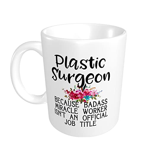 Taza de café cirujano plástico porque Badass Miracle Worker no es un título oficial divertido regalo para cirujanos… - Imagen 3
