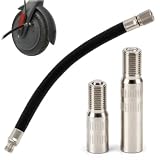 UWJOWP Prolunga Valvola Monopattino Elettrico Set 3 Pezzi, Tubo Flessibile 160mm + 2 Prolunghe Metalliche 39mm, adatto a Xiaomi M365, Bici, Moto e Auto