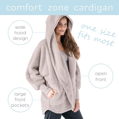 Hello Mello Comfort Zone Oversized Cardigan Faux Sherpa Sweater for Women3