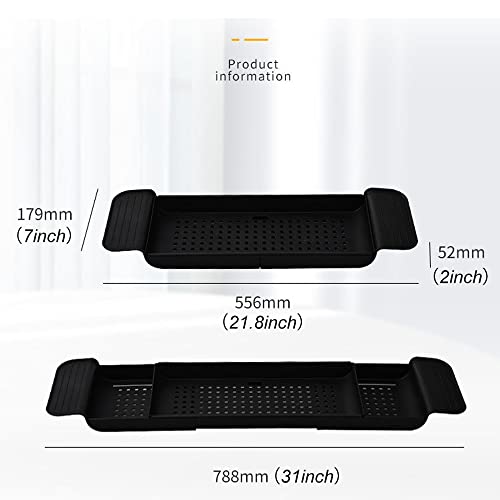 Bathtub Caddy Tray, Newrain Expandable Bath Tub Tray Bathtub Caddy Tray - Adjustable Organizer Tray For Bathroom - Luxury Bath Caddy Tub Table, Bathtub Accessories & Bathroom Gadgets #TOP2