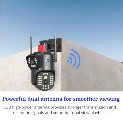 Image of Maizic Smarthome SuperCams 6MP HD WiFi Dual Lens & Dual Screen CCTV Camera | 1080p Video Recording, Color Night Vision, Bullet + 360� PTZ Control, IP66 Waterproof Outdoor Security Camera