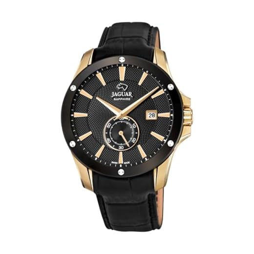 JAGUAR Reloj Modelo J881/1 de la colección ACAMAR, Caja de 44 mm Correa de Piel Negro para Caballero