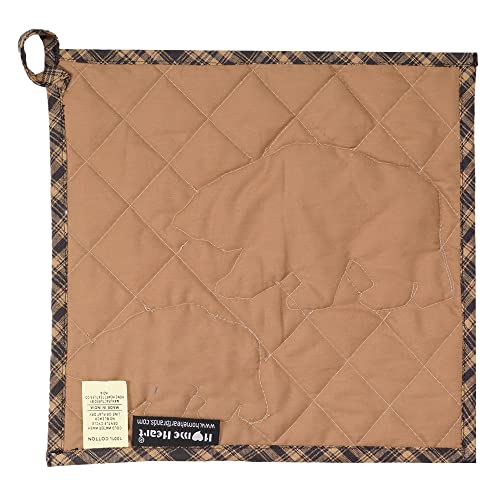 Home Heart Brands Bear Embroidered 9"X9" Patchwork Country Quilted Pot Holder #TOP1