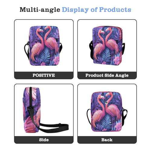 messenger bags for women Small Crossbody Bags For Women Women's Purse Adjustable Strap for Outdoor Daily Outdoor Daily- Pink Flamingos4