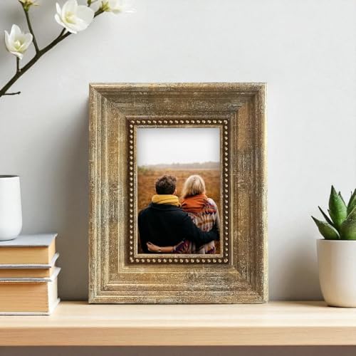 Image of Art Street Elegant Table Rectangular Photo Frame for Tabletop With Back Stand,4x6 Inch Photo,Decorative Frames Perfect for Home Decor,Unique Gift Idea,Durable,Birthday,Wedding,Return Gift(Rust Gold)