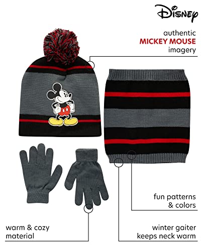 Disney Baby Boys' Mickey Mouse Cold Weather Set - Hat, Gloves or Mittens, Gaiter (2T-7)2