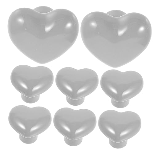 NULYLU Children's Dresser Ceramic Knobs Cabinet Handles Drawer Pulls Modern Knobs Gray for Kitchen Cabinet