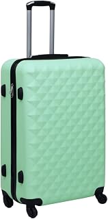 Durable and Lightweight Mint Hardcase Trolley for Travel, ABS Material, 360 Degree Castors, 18.9" x 11" x 28"