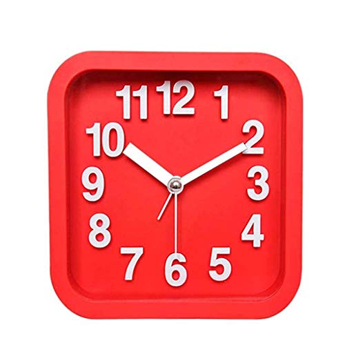 Reloj despertador pequeño digital con temperatura fecha y luz de noche portatil negro