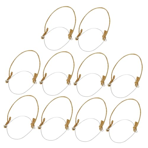 Amosfun 10 Piezas De Perchas De Alambre para Tarros De Cristal Asas De Alambre Ganchos para Colgar Tarros Perchas De Metal