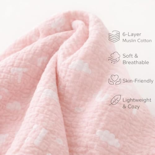 Image of 100% Cotton 6-Layer Muslin Baby Blanket | Super Soft, Breathable & All Seasons Multipurpose Blanket for Babies (ABCD)