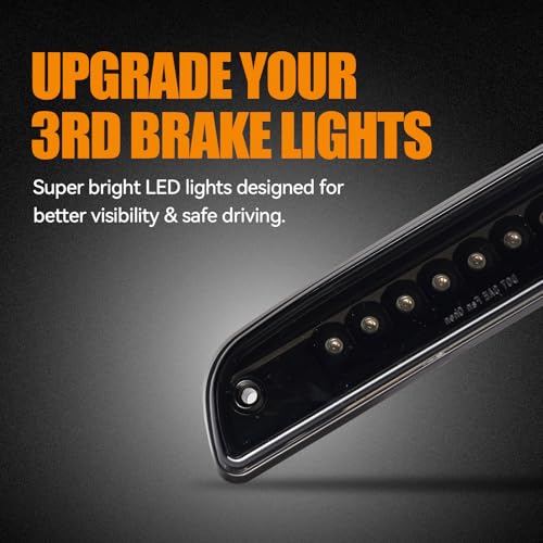 Image of Third 3rd Brake Light LED for 1995-2015 Toyota Tacoma, High Mount Rear Brake Lights Assembly for 95-15 Tacoma, Waterproof Center Cab Lamp Stop Light