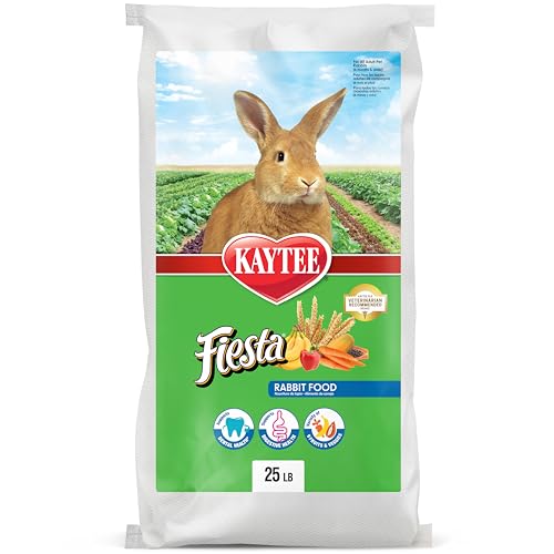 Image of Kaytee Fiesta Rabbit Food, Nutritious and Fun Blend, Supports Dental Health and Digestion, 25 Pounds