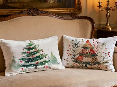 Housse de coussin blanc 40x60cm en velours pour masquer vos vieux oreillers avec élégance - 2