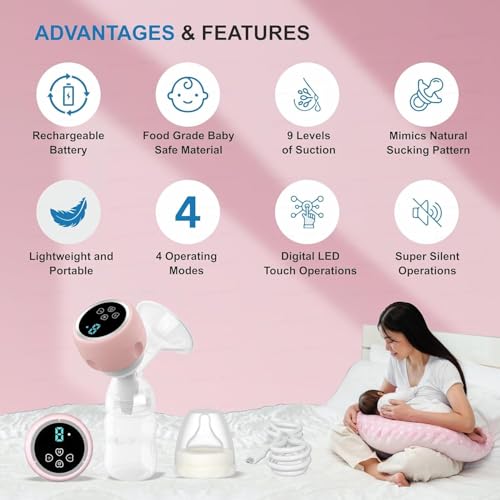 Image of Automatic Breast Pump Efficient Electric Milk Pump for Breastfeeding Mothers Comfortable, Portable, Quiet Suction Pump Ideal Postpartum Nursing Solution