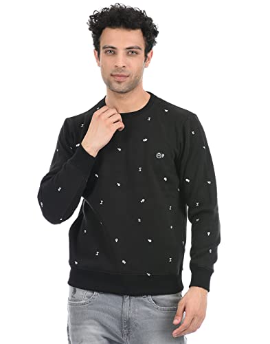 Image of CLOAK & DECKER by Monte Carlo Men Printed Black Sweatshirt
